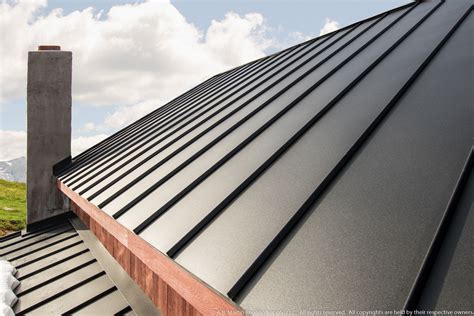 black sheet metal roofing panels